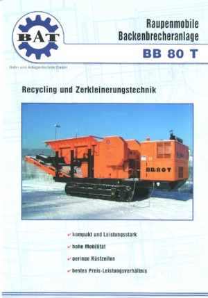 Urządzenia do recyklingu gruzu budowlanego BAT BB 80 T