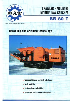Urządzenia do recyklingu gruzu budowlanego BAT BB 80 T