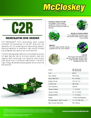 Urządzenia do recyklingu gruzu budowlanego McCloskey C2R