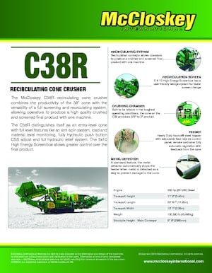 Urządzenia do recyklingu gruzu budowlanego McCloskey C38R