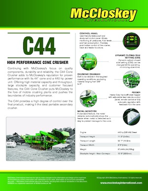 Urządzenia do recyklingu gruzu budowlanego McCloskey C44