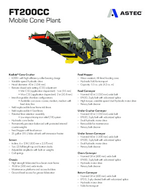 Urządzenia do recyklingu gruzu budowlanego Astec FT200CC