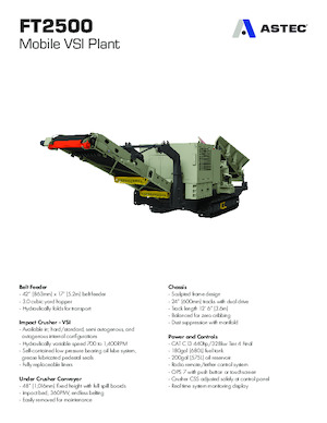Urządzenia do recyklingu gruzu budowlanego Astec FT2500
