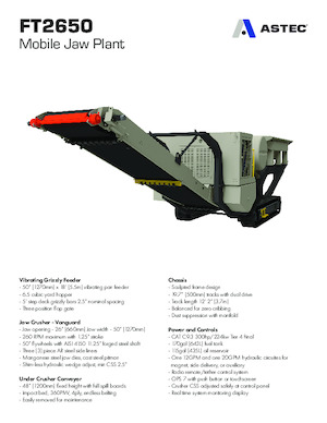 Urządzenia do recyklingu gruzu budowlanego Astec FT2650