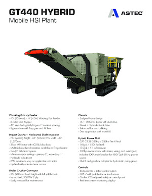 Urządzenia do recyklingu gruzu budowlanego Astec GT440