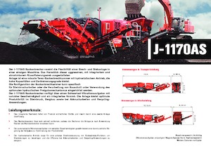 Urządzenia do recyklingu gruzu budowlanego Terex-Finlay J 1170 AS