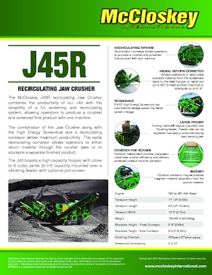 Urządzenia do recyklingu gruzu budowlanego McCloskey J45R