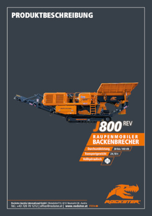 Urządzenia do recyklingu gruzu budowlanego Rockster J800rev