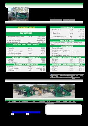 Urządzenia do recyklingu gruzu budowlanego Komplet LEM 7040