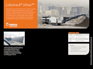 Urządzenia do recyklingu gruzu budowlanego Metso Lokotrack Urban LT 106