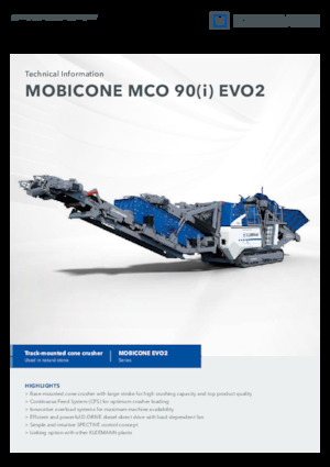 Urządzenia do recyklingu gruzu budowlanego Kleemann MCO 90 EVO2