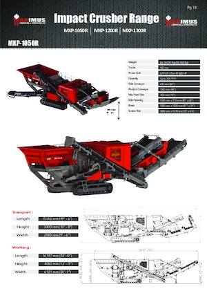 Urządzenia do recyklingu gruzu budowlanego Rubble Master MXP-1050R