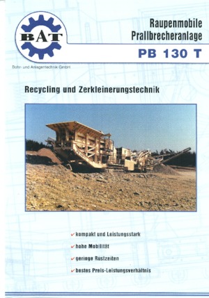 Urządzenia do recyklingu gruzu budowlanego BAT PB 130 T