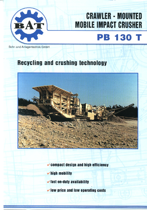 Urządzenia do recyklingu gruzu budowlanego BAT PB 130 T