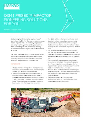 Urządzenia do recyklingu gruzu budowlanego Sandvik QI341