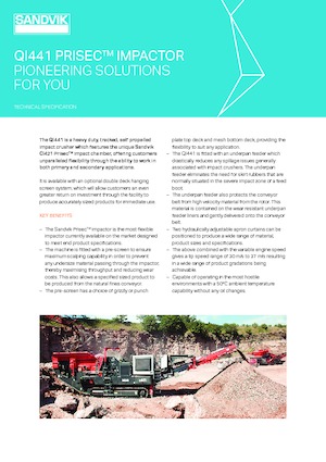 Urządzenia do recyklingu gruzu budowlanego Sandvik QI441