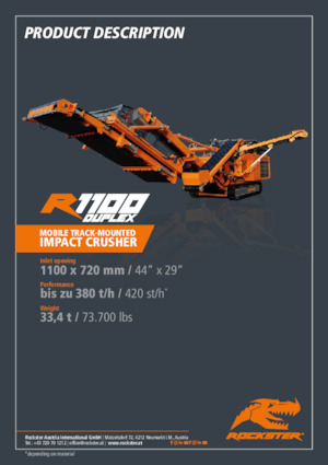 Urządzenia do recyklingu gruzu budowlanego Rockster R1100D