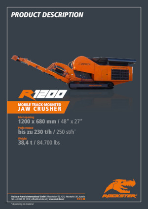 Urządzenia do recyklingu gruzu budowlanego Rockster R1200