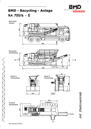 Urządzenia do recyklingu gruzu budowlanego BMD RA 700/6 E