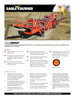 Urządzenia do recyklingu gruzu budowlanego Eagle Crusher Rapid-Deploy 