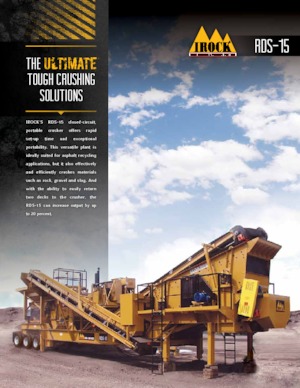 Urządzenia do recyklingu gruzu budowlanego IROCK  RDS-15