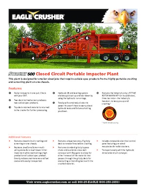 Urządzenia do recyklingu gruzu budowlanego Eagle Crusher Stealth 500 CC