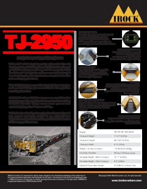 Urządzenia do recyklingu gruzu budowlanego IROCK  TJ-2950