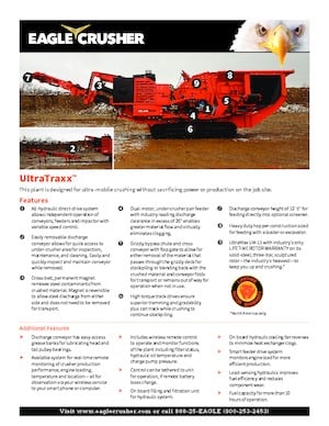 Urządzenia do recyklingu gruzu budowlanego Eagle Crusher UltraTraxx 