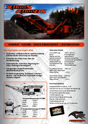 Urządzenia do recyklingu gruzu budowlanego Rockster R1100S 