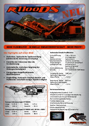 Urządzenia do recyklingu gruzu budowlanego Rockster R1200D 