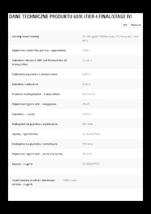Zgarniarki Caterpillar 637K