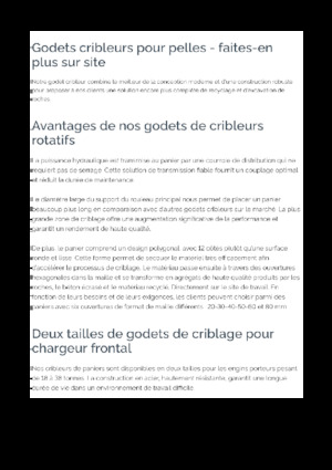 Łyżki przesiewowe Epiroc BS 1600