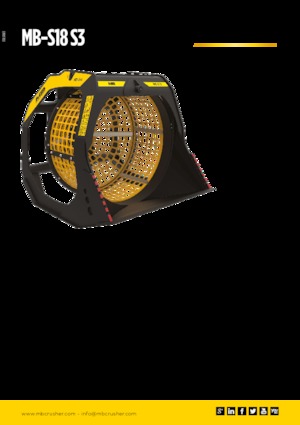 Łyżki przesiewowe MB Crusher MB-S18 S3