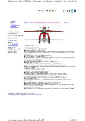 Opryskiwacze samojezdne Bargam Airone 2000