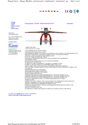 Opryskiwacze samojezdne Bargam Airone 2000