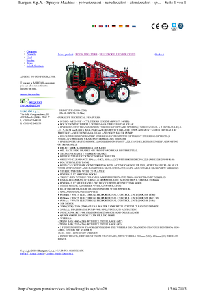 Opryskiwacze samojezdne Bargam Grimpeur 2500 MC