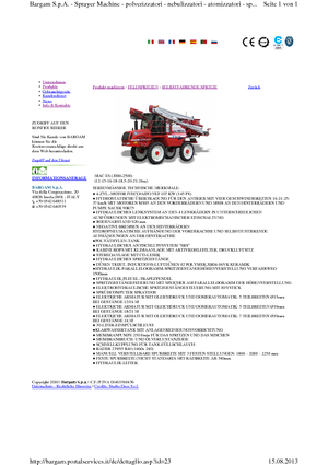 Opryskiwacze samojezdne Bargam Mac 2000 ES C