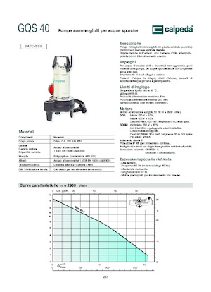 Pompy zatapialne ściekowe Calpeda GQV 50-8