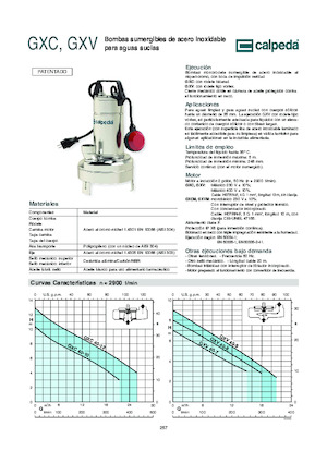 Pompy zatapialne ściekowe Calpeda GXC 40-13