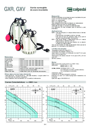 Pompy zatapialne ściekowe Calpeda GXVM 25-10