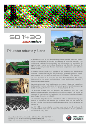 Utylizacja odpadów — rozdrabniacze Neuson-Ecotec SD 1430