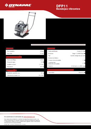 Jednokierunkowe Zagęszczarki / płyty wibracyjne Dynapac DFP11