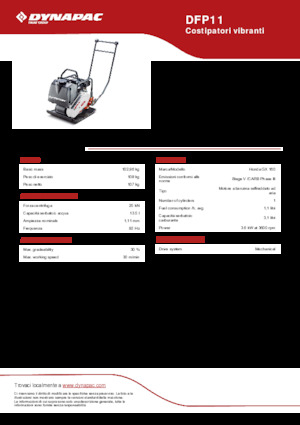 Jednokierunkowe Zagęszczarki / płyty wibracyjne Dynapac DFP11