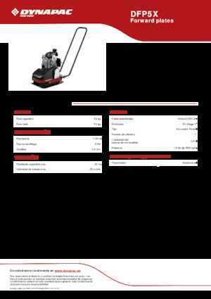 Jednokierunkowe Zagęszczarki / płyty wibracyjne Dynapac DFP5X