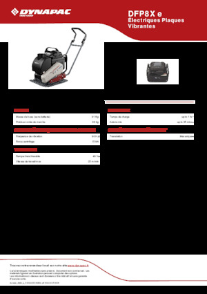 Jednokierunkowe Zagęszczarki / płyty wibracyjne Dynapac DFP8X e