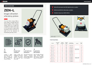 Jednokierunkowe Zagęszczarki / płyty wibracyjne Enar ZEN 15GH