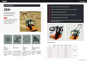 Jednokierunkowe Zagęszczarki / płyty wibracyjne Enar ZEN20 CDHV