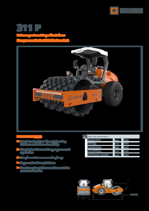 Pojedyncze walce drogowe Hamm 311 P