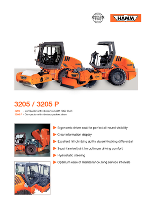 Pojedyncze walce drogowe Hamm 3205 P