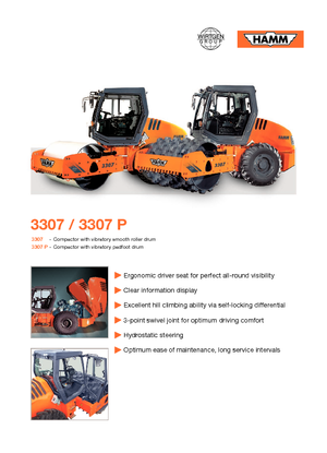 Pojedyncze walce drogowe Hamm 3307